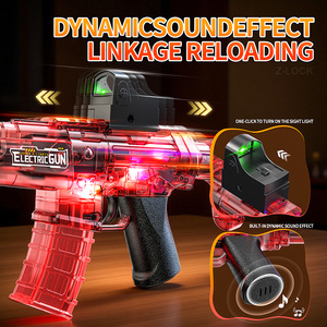 Nuevo diseño al aire libre juego de disparos niños plástico eléctrico Mp5 fumar juguete realista ametralladora con efectos de sonido y luces - Product Image 3