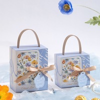 Boîte Cadeau Vide de Luxe en Gros avec Ruban de Perles et Poignée pour Mariage, Fiançailles, Baby Shower, Fête et Cadeaux Personnalisés