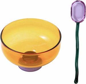 ชามสไตล์โมเดิร์นลดราคาพิเศษ สีสันปรับแต่งได้ เป็นมิตรกับสิ่งแวดล้อม ทำจากแก้วโบโรซิลิเกต แก้วใส่ผลไม้ ไอศกรีม ดีไซน์สร้างสรรค์ - Product Image 1