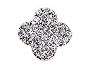 Colgantes clásicos de acero inoxidable de Zirconia cúbica de trébol de cuatro hojas de alta calidad, colgantes de joyería fina para boda, fiesta nupcial - Product Image 2