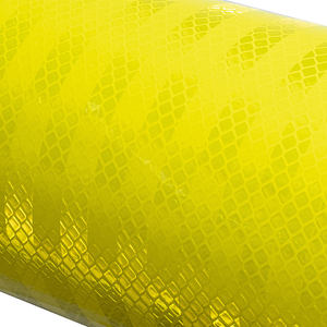 Film réfléchissant micro-prismatique jaune vert lime fluorescent auto-adhésif, matériau de signalisation routière à haute visibilité - Product Image 2