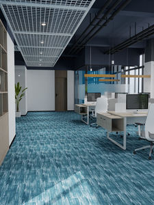 25*100 Ubin Karpet Persegi Panjang Biru Danau yang Elegan Dirancang untuk Interior Komersial yang Mewah, Ruang Bersantai Bisnis, dan Ruang Rapat - Product Image 4