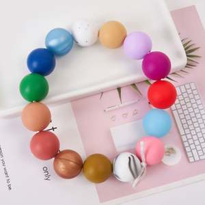 Produits uniques à vendre en ligne 2023 Bracelet en silicone écologique <span class=keywords><strong>non</strong></span> toxique de 12mm perle bébé perles en silicone - Product Image 6