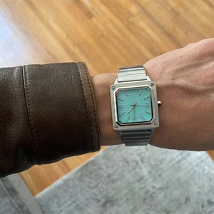 Reloj Cuadrado para Hombre, Reloj de Pulsera de Acero Inoxidable, Reloj de Cuarzo a Prueba de Agua, Reloj de Pulsera Sencillo para Hombre - Product Image 5