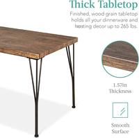 Promotion d'usine : Ensemble table et 4 chaises de salle à manger modernes en bois pour cuisine et salle à manger, couleur marron