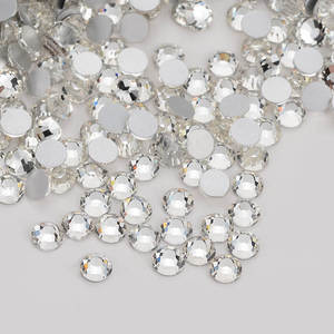 แก้วเพชรพลอยเทียมทรงแบนหินคริสตัลแบบไม่ร้อน100สีจากโรงงาน - Product Image 2