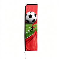 Drapeau de plage imprimé numérique aux couleurs vives 8Ft 10Ft 12Ft 14Ft 16Ft avec logo personnalisé, bannière publicitaire extérieure, drapeau plume