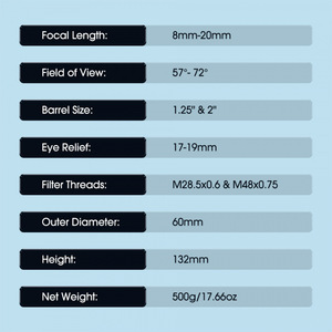 Svbony Sv230 Astronomical Wide Angle Zoom Eyepiece 8-20mm 57-72 Degree 1.25 2 Inch For Telescope - Product Image 1