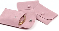 Offre Spéciale sacs de luxe en velours Logo personnalisé petite boucle d'oreille poussière pochette cadeau bijoux velours sacs bouton