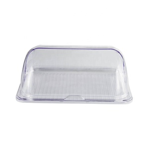 Bandeja de servicio de exhibición Bandeja de comida de policarbonato Bandeja de servicio de comida de plástico duro transparente de 14x18 pulgadas - Product Image 4
