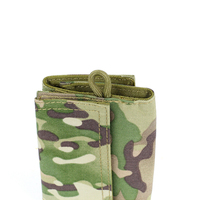 Portefeuille en toile portable à trois volets de grande capacité avec camouflage personnalisé Pochette à monnaie en nylon Porte-monnaie avec fenêtre d'identification Porte-carte de crédit