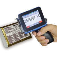Imprimante à jet d'encre portable mini 12,7 mm, imprimante de marquage de dates à prix avantageux pour l'impression sur métal, carton, cartes, plastique