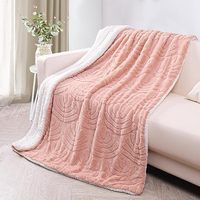 Plaid Sherpa en polaire Raschel pour canapé, extra large 50x70 pouces, réversible, léger, 100% polyester, doux, chaud et confortable