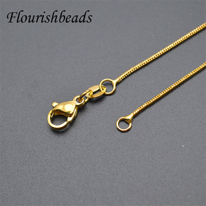 Moda kadın takı yapımı temel kolye altın gümüş gül altın kaplama Tiny 1.2mm kalınlığı yuvarlak yılan kolye zincirleri - Product Image 2