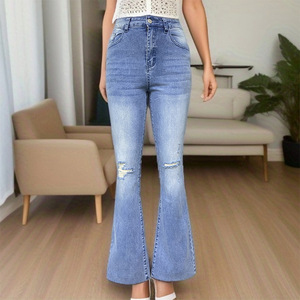 Celana Jeans Wanita Model Terbaru Laris Manis, Celana Denim Flare Wanita, Celana Jeans High Bell Bottoms - Product Image 6
