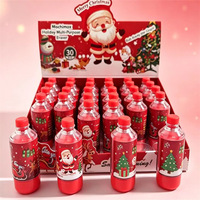Penghapus Berbentuk Botol Plastik Santa Claus Lintas Batas, Figur Minuman Realistis, Kreatif, Dekoratif, Bersih dan Bebas Serat, Dikemas dalam Kotak