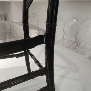 Nueva Silla de Resina Negra Resistente, Moderna e Impermeable para Eventos Comerciales al Aire Libre, Comedor, Hotel y Bodas, con Respaldo en Forma de X - Product Image 6