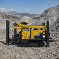 Machine de forage de puits d'eau, différentes profondeurs 200m-800m, machine de forage d'eau hydraulique diesel pour la construction agricole et minière