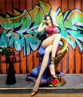 Sculpture de personnage de dessin animé Empress Hancock Pirate, en résine, peinte à la main, artistique, taille réelle 1:1, personnalisable