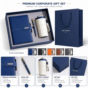 Ensemble cadeau personnalisé avec logo : carnet A5, stylo, tasse à café, boîte et sac pour cadeaux d'entreprise, accueil des employés, vente en gros, service OEM - Product Image 4