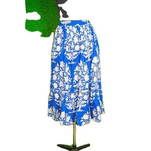 Elegante Falda Azul para Mujer, Ligera, de Algodón Indio, Estampada a Mano por Expertos Artesanos, Hecha a Mano, Talla Personalizada, Precio al por Mayor - Product Image 4