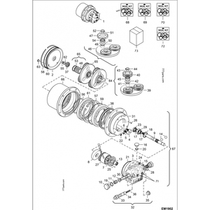 Motor penggali berjalan 6688447, Motor perjalanan hidrolik 6688447 untuk ekskavator <span class=keywords><strong>Bobcat</strong></span> E16 - Product Image 1