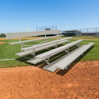 Tribunes portables en alliage d'aluminium de qualité aéronautique à 4 rangées, 54 sièges, 33 pieds, système Tip-N-Roll, structure X-Truss, capacité de charge de 300 lb/pi