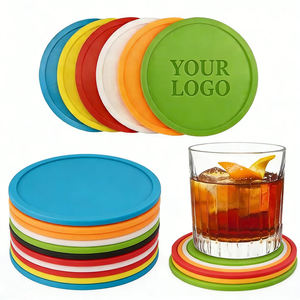 Custom Logo Soft Eco-Friendly Silicone Printed Cup <b>Mat</b> Round Coaster Home Kitchen Set for Beer <b>Bar</b> Pub Drinks - Product Image 6