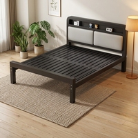 Meubles de chambre à coucher modernes à prix de gros, lits confortables avec cadre en fer, gain de place, durables, avec rangement