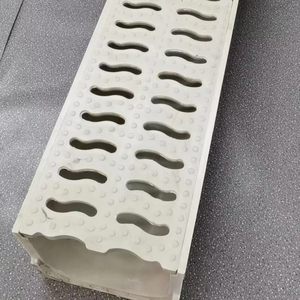 Grille de drainage linéaire en <span class=keywords><strong>composite</strong></span> polymère de <span class=keywords><strong>résine</strong></span> de fibre de verre pour caniveau extérieur, canalisation d'eau, fossé d'accès et grille de drainage - Product Image 1