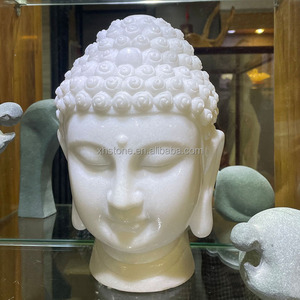 Statue <span class=keywords><strong>de</strong></span> <span class=keywords><strong>tête</strong></span> <span class=keywords><strong>de</strong></span> <span class=keywords><strong>bouddha</strong></span> sculptée <span class=keywords><strong>en</strong></span> <span class=keywords><strong>pierre</strong></span> <span class=keywords><strong>de</strong></span> marbre blanc, taille personnalisée chinoise, décoration extérieure <span class=keywords><strong>de</strong></span> <span class=keywords><strong>jardin</strong></span> Zen - Product Image 5