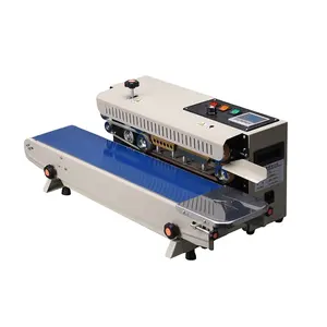 FR900 date printing foil continuous hand sealing machine heat sealing machine for plastic bags