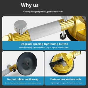 Vente en gros de carreau en caoutchouc professionnel robuste en alliage d'aluminium ventouse manuelle en verre - Product Image 3