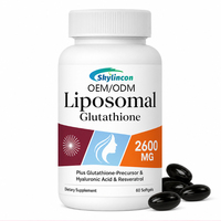 Gélules de Glutathion Liposomal 2600mg en Gros (OEM/ODM) - 60 Gélules Molles avec Acide Hyaluronique et Resvératrol pour Soutien Antioxydant et Cellulaire
