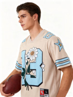 Maillot de rugby personnalisé avec impression par sublimation intégrale, manches courtes, séchage rapide, respirant, résistant aux déchirures, en polyester