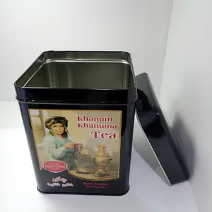 Siyah çay hediye paketi teneke için personalized boon kişiselleştirilmiş baskı boyutu sanat güzel teneke kutu