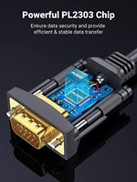 UGREEN-Adaptador de USB a RS232, Cable Serial DB9 Macho de 9 Pines con Chipset PL2303, Cable Convertidor de 2"