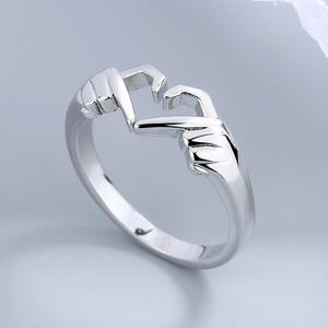 Q355 Heart Shape Stainless Steel <b>Ring</b> Modern Unisex Fashion Jewelry Gift <b>Plain</b> Design For Couple Or Self - Product Image 1