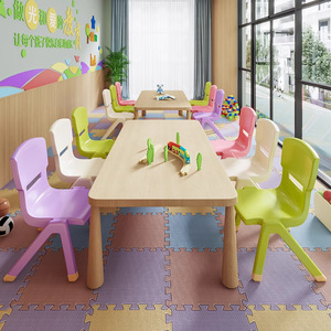 Children's Chair Polypropylene Portable Kindergarten Kids Table And Chair Set For Home And Classroom Use - Product Image 1