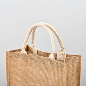 Sacs de courses en jute personnalisés écologiques |   Sac fourre-tout promotionnel biodégradable avec logo |   Vente en gros pour la vente au détail et les événements - Product Image 5