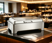 Kratzfester Edelstahl-Chafing Dish für Restaurant-Buffet-Service