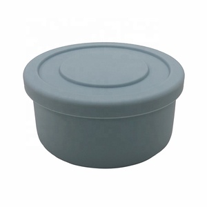 Boîte à <span class=keywords><strong>bento</strong></span> ronde en silicone sans BPA Boîte à lunch en silicone de qualité alimentaire Conteneur de stockage de fruits pour enfants et adultes Boîte à collation - Product Image 4