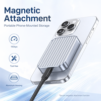 Carcasa Magnética para SSD M.2 NVMe, USB-C de 10 Gbps, Unidad Externa sin Herramientas para iPhone/Android/Mac Mini, Caja de Disco Duro Portátil