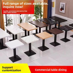 Juego de Mesa y Sillas de Comedor de Estilo Chino Multifuncional, con Superficie de Mármol Artificial, Capacidad para 3-4 Personas, Uso Comercial - Product Image 2