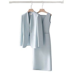 Women Coat Women's Sleeveless Dresses 2-piece <b>Set</b> Fashion - Product Image 1