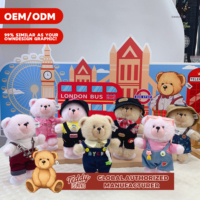 Boneka Beruang Teddy Lucu Bahan Katun Lembut Custom dengan Aksesoris Pakaian untuk Anak Laki-laki dan Perempuan Kemasan Kantong OPP