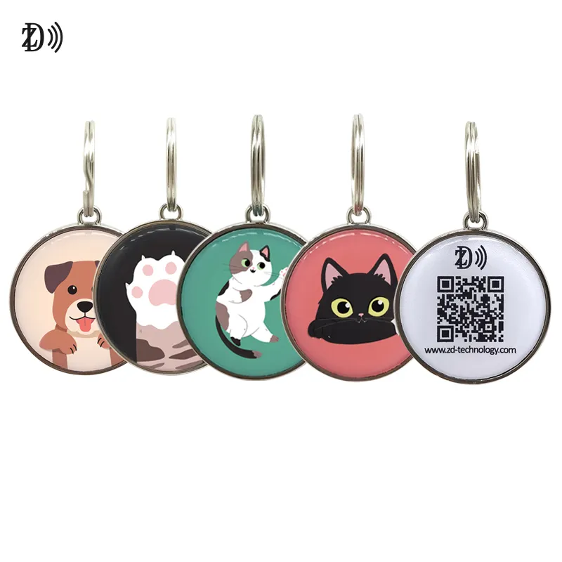 QR Code RFID Animal Tags Cats Dog Baby Identification Animal Tracking RFID NFC Pet Tag