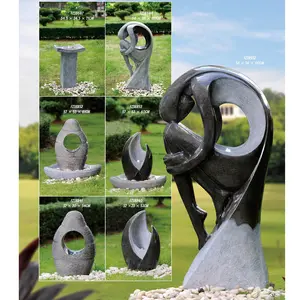 Figura de decoração do jardim, tamanho de vida fonte de água para decoração ao ar livre