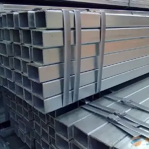 ASTM A53 50x50 Galvanized Square Steel Pipe RHS/SHS 40x80 GI Rectangular Square Hollow Section ERW Technique 6m Length"