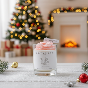 Bougie parfumée sans fumée pour la Saint-Valentin, bonne chance, roses roses, aromathérapie, pour mariage, décoration de célébration - Product Image 1